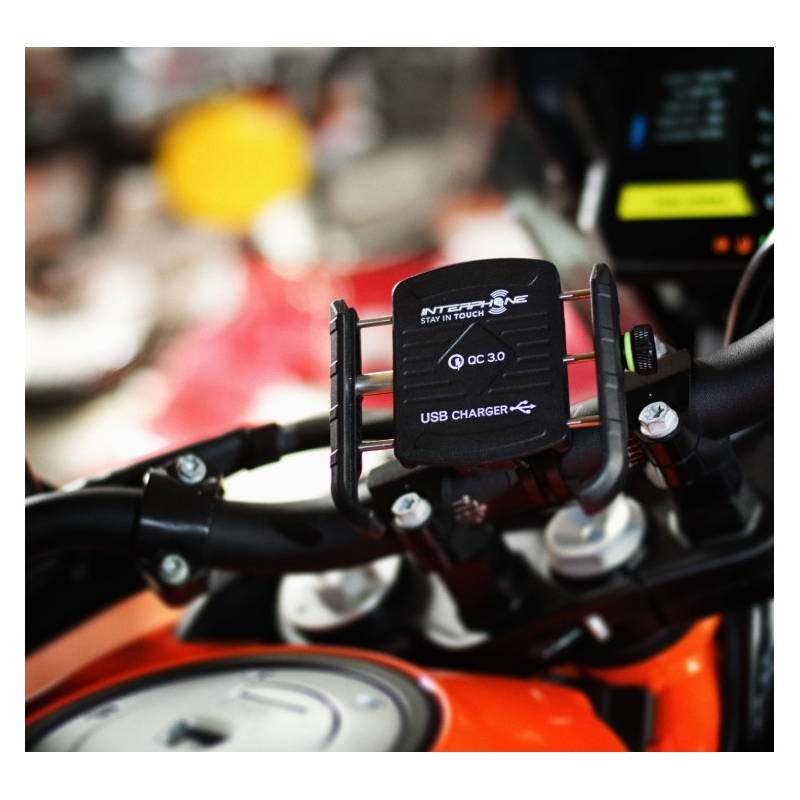 Univerzálny držiak Interphone Motocrab s USB portom