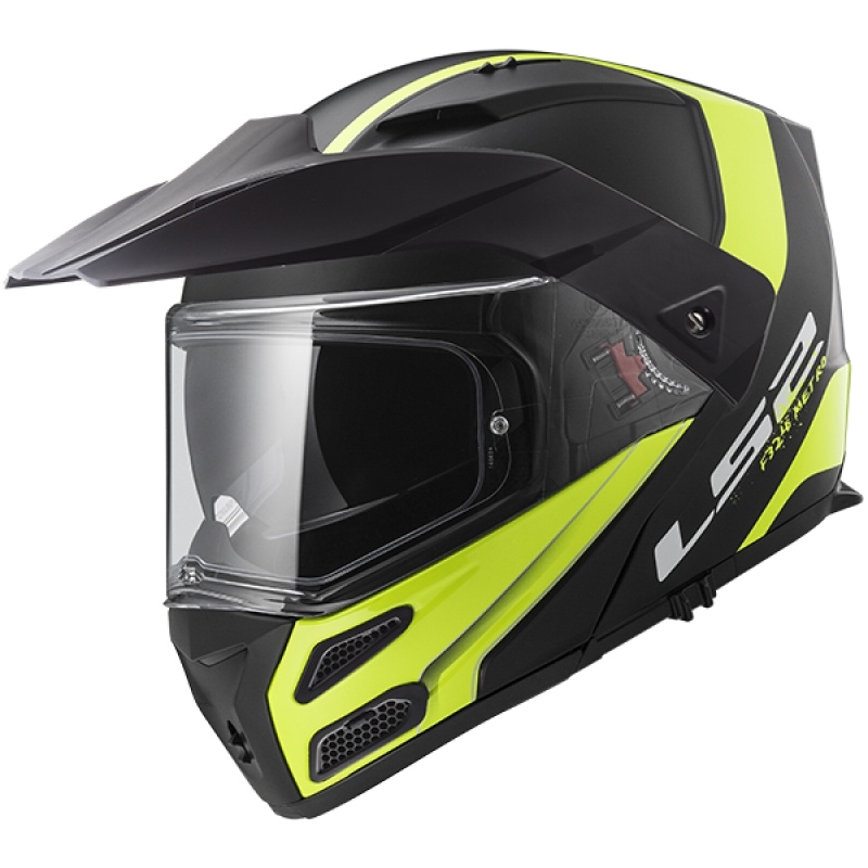 Odklápacia prilba LS2 FF324 Metro EVO Rapid čierno-fluorescenčno-žltá - II. akosť