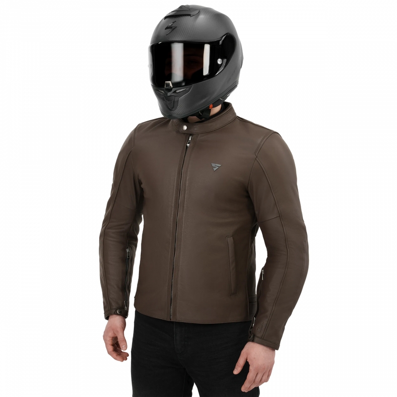 Kožená bunda na motorku Shima Hunter 3.0 hnedá