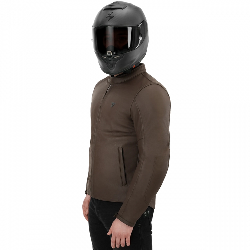 Kožená bunda na motorku Shima Hunter 3.0 hnedá