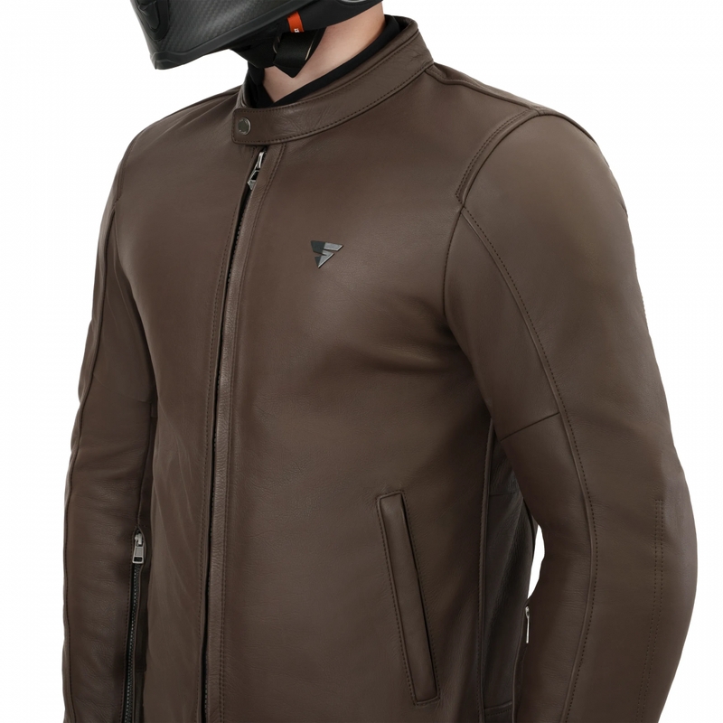 Kožená bunda na motorku Shima Hunter 3.0 hnedá
