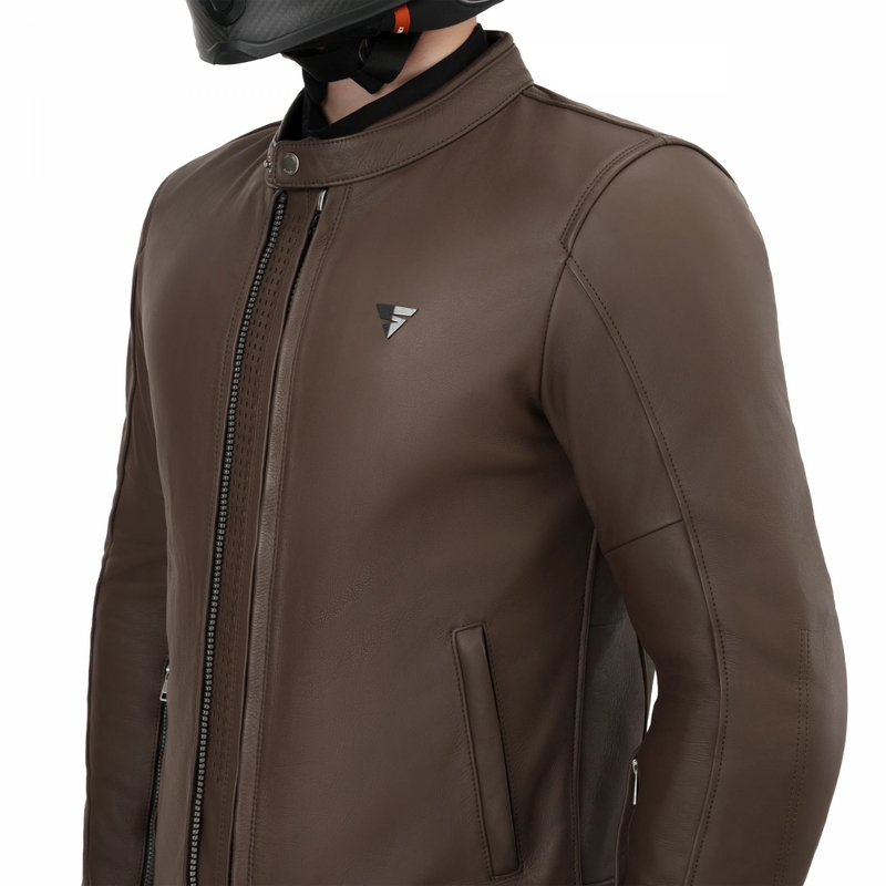 Kožená bunda na motorku Shima Hunter 3.0 hnedá