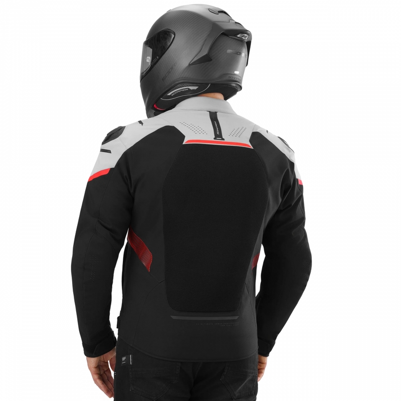 Bunda na motorku Shima STX Air sivo-červená