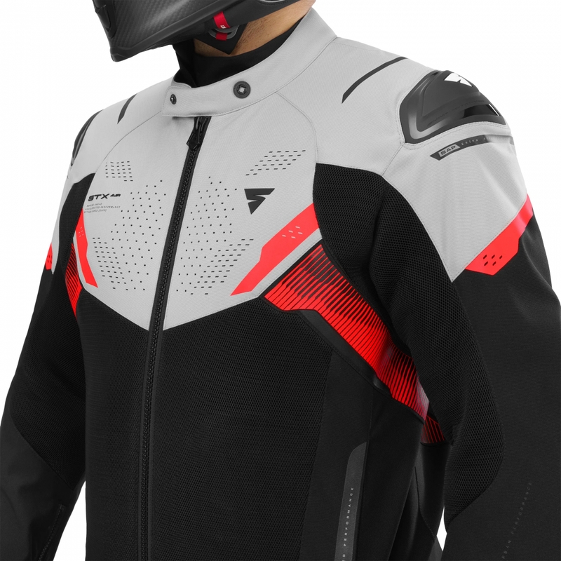 Bunda na motorku Shima STX Air sivo-červená