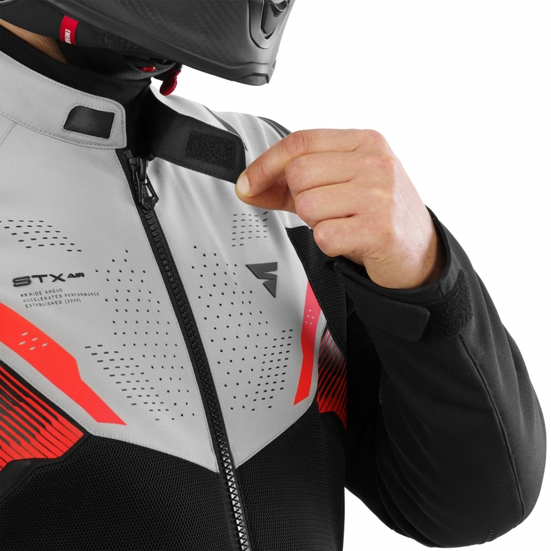 Bunda na motorku Shima STX Air sivo-červená