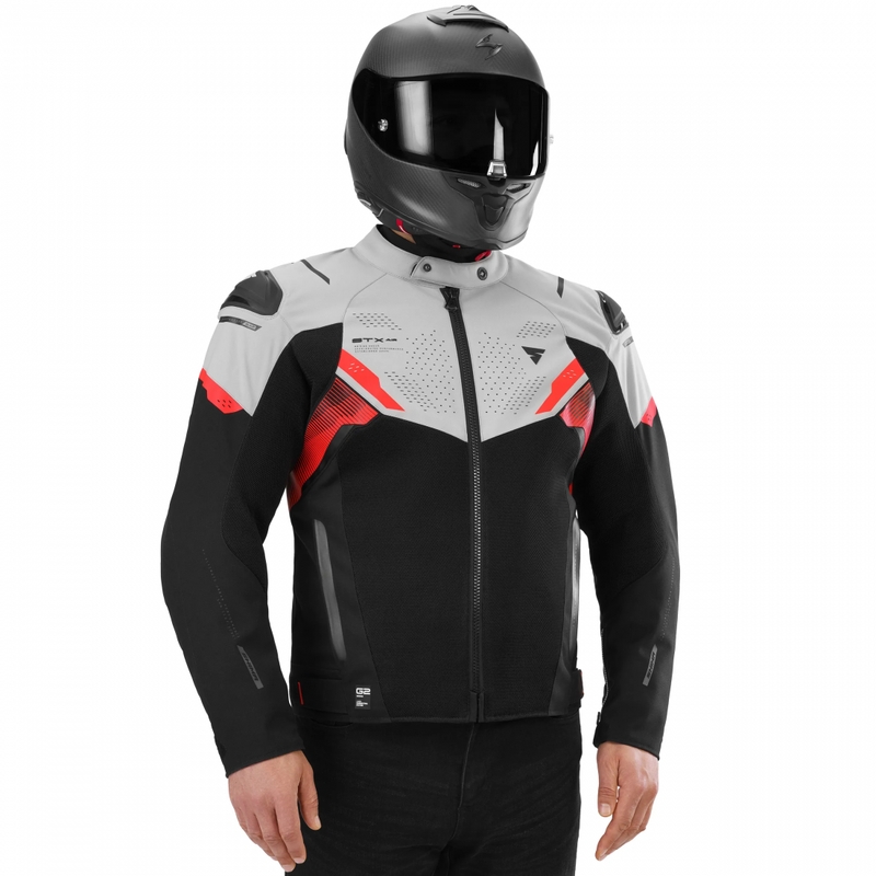 Bunda na motorku Shima STX Air sivo-červená