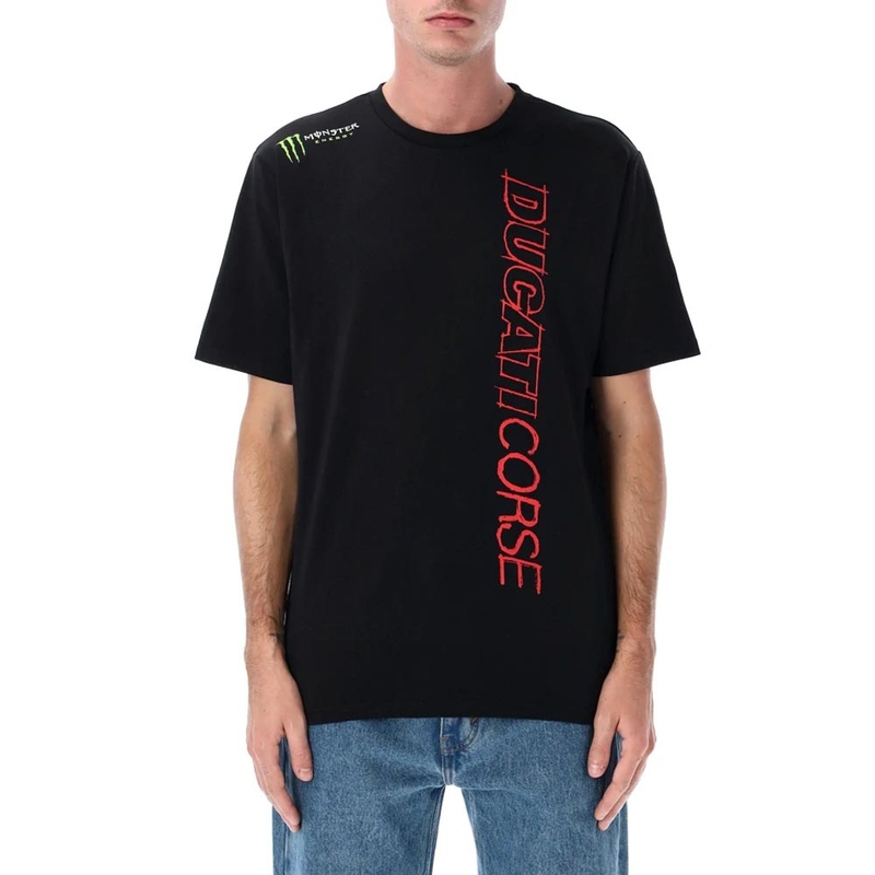 Tričko Ducati Corse Monster Energy s logom čierne