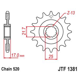 Reťazové koliečko JT JTF 1381-15 15T, 520