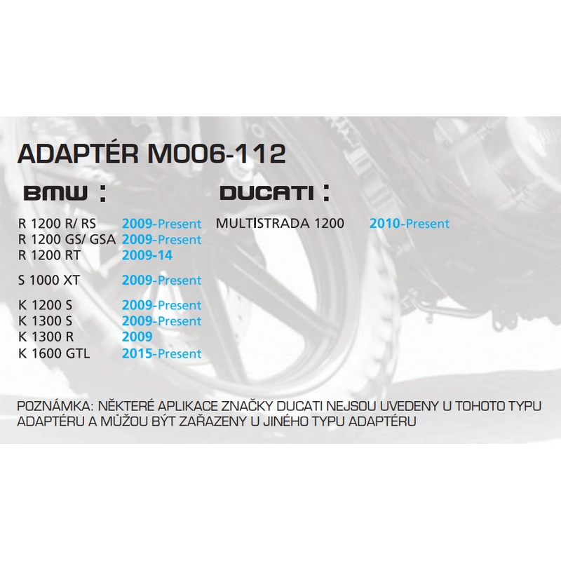 Adaptér pre tankbagy Oxford - BMW, Ducati