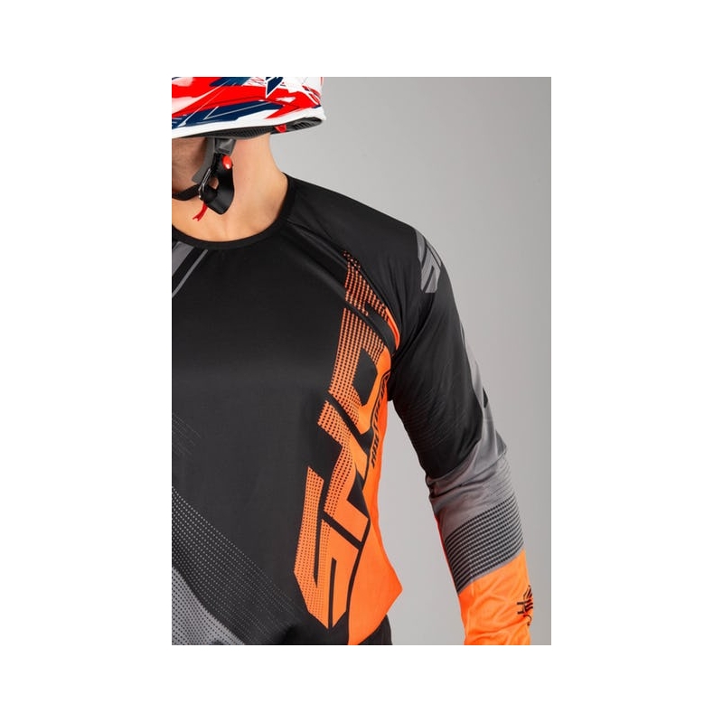 Komplet (dres + nohavice) Shot DEVO Ultimate čierno-fluorescenčno oranžový