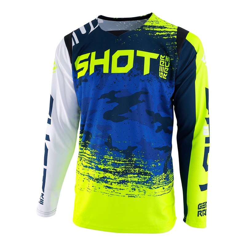 Komplet (dres + nohavice) Shot CONTACT Counter modro-fluorescenčno žltý