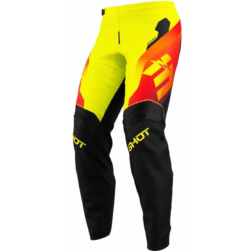 Detské motokrosové nohavice Shot Draw Rocket fluo žlté