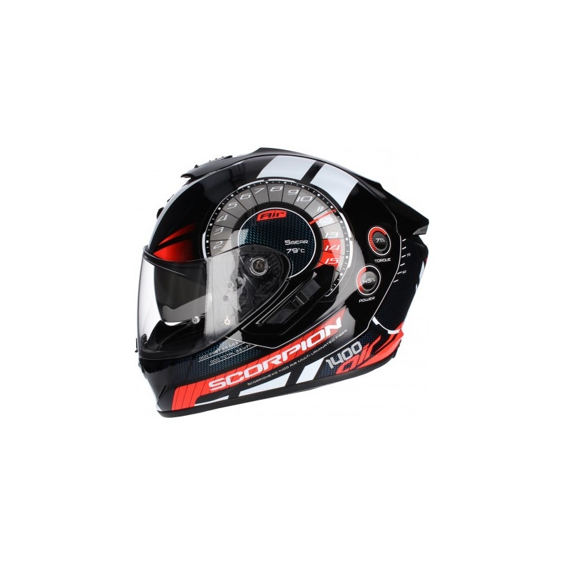 Integrálna prilba Scorpion EXO-1400 Air Torque čierno-červená