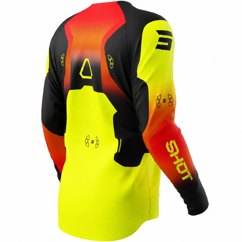 Detský motokrosový dres Shot Draw Rocket fluo žltý