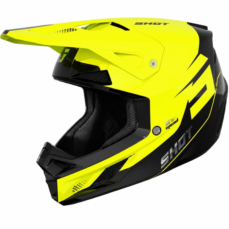 Detská motokrosová helma Shot Speed S lesklá fluo žltá