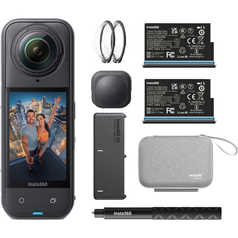 Akčná kamera Insta360 X5 Essentials Bundle čierna