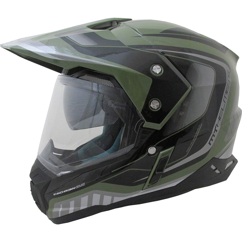 Enduro prilba MT Synchrony Duosport SV Tourer zeleno-čierna matná