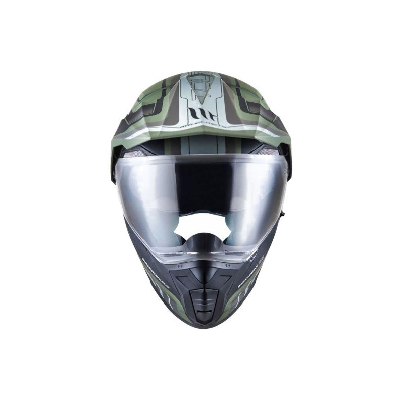 Enduro prilba MT Synchrony Duosport SV Tourer zeleno-čierna matná