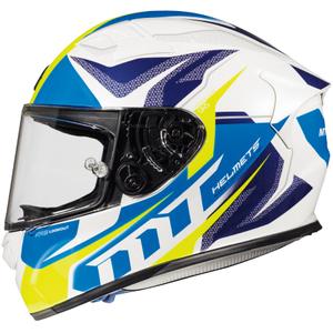 Integrálna prilba na motocykel MT Kre Lookout bielo-modro-fluo žltá výpredaj