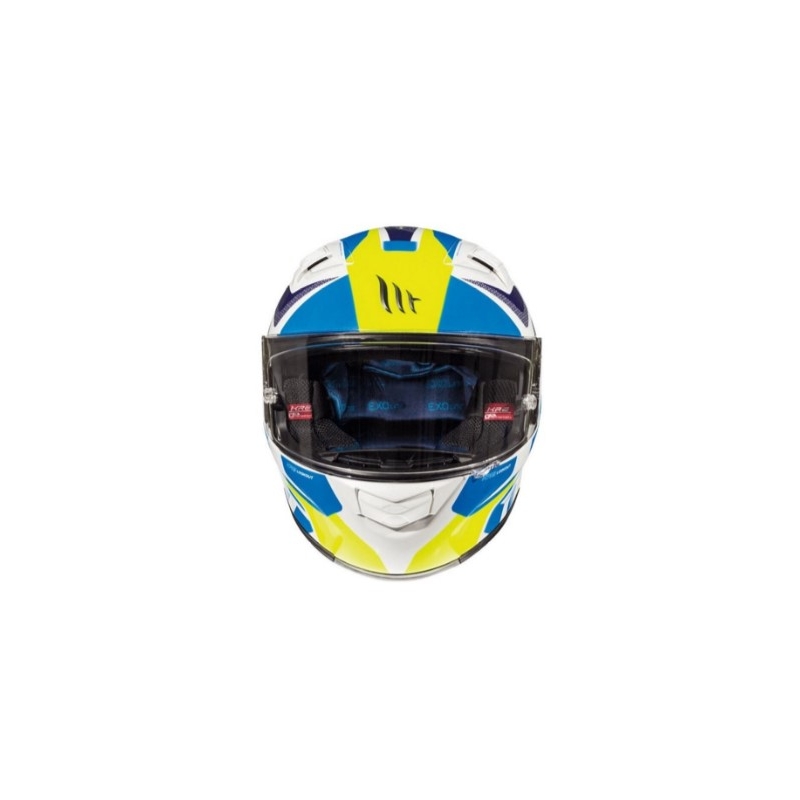 Integrálna prilba na motocykel MT Kre Lookout bielo-modro-fluo žltá výpredaj