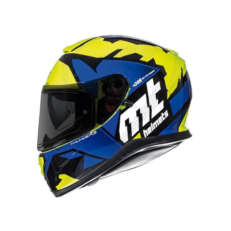 Integrálna prilba na motocykel MT Thunder 3 SV Torn fluorescenčno-žlto-modrá výpredaj