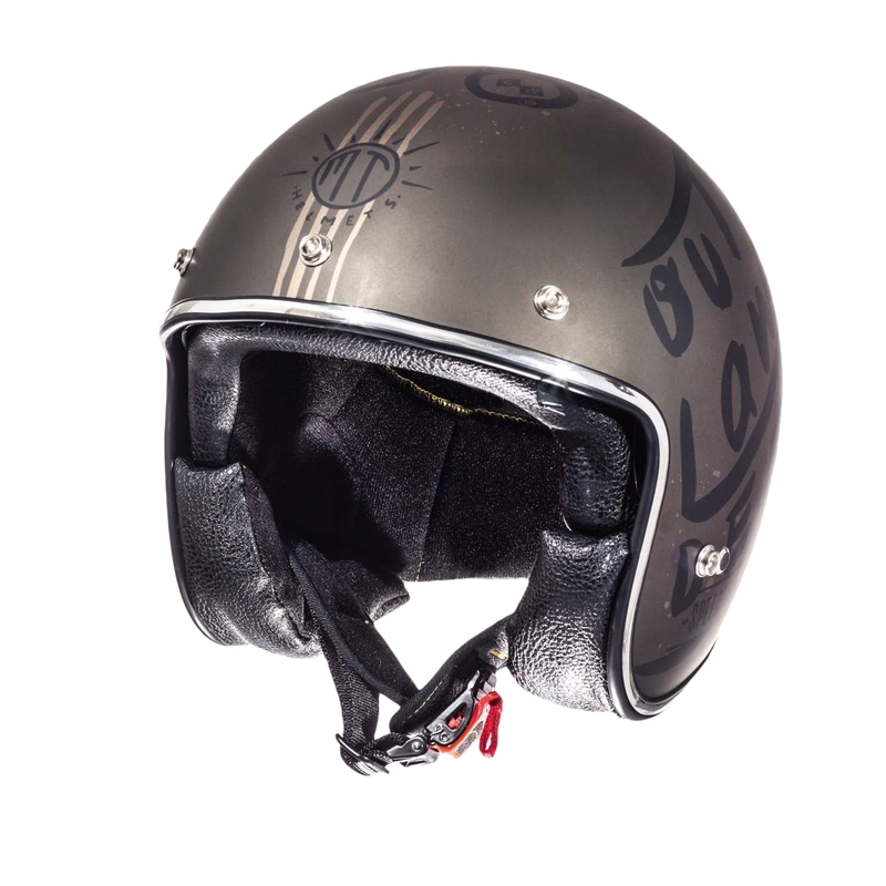 Prilba na motocykel otvorená MT LeMans SV Outlander hnedá matná výpredaj