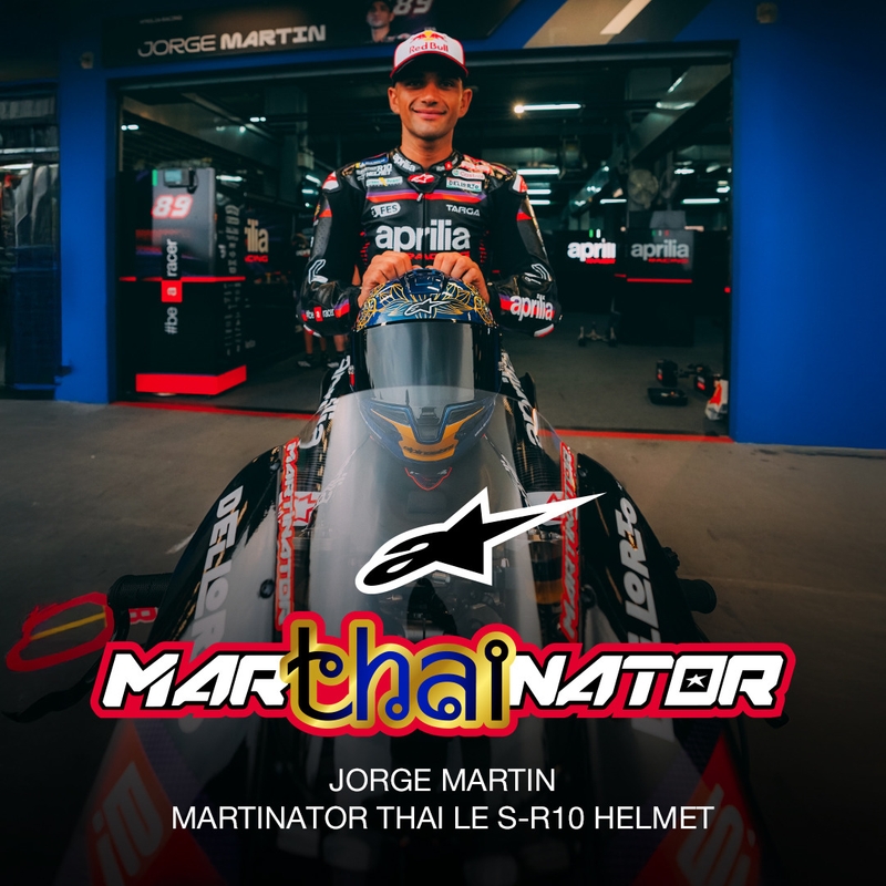 Integrálna helma na motorku Alpinestars Supertech R10 Marthainator limitovaná edícia JORGE MARTIN modro perleťovo zlato červená