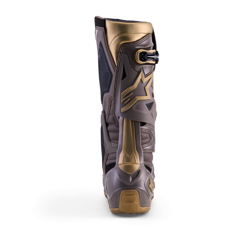 Topánky na motorku Alpinestars TECH 10 limitovaná edícia AIR GOLD hnedo zlaté
