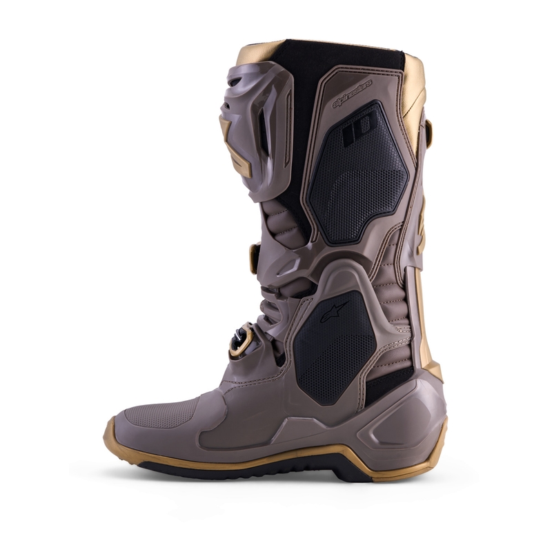 Topánky na motorku Alpinestars TECH 10 limitovaná edícia AIR GOLD hnedo zlaté