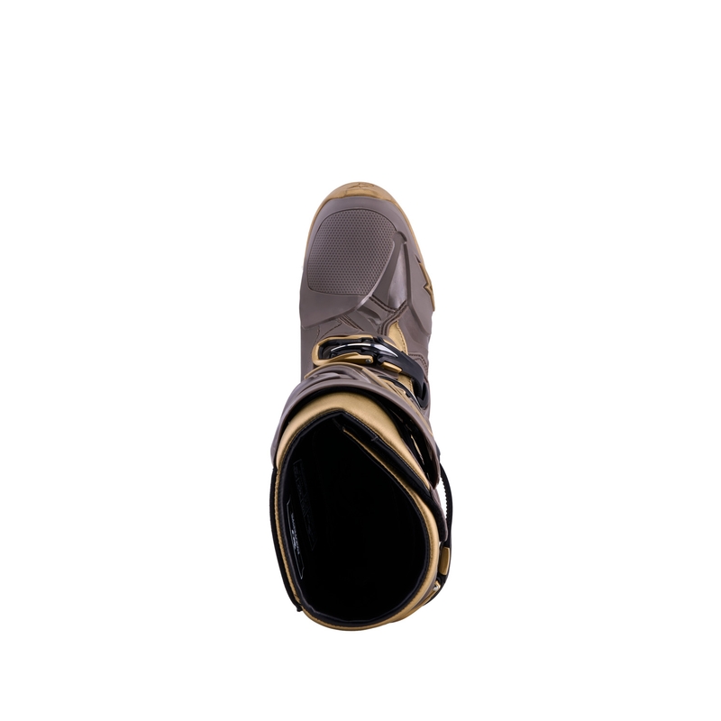 Topánky na motorku Alpinestars TECH 10 limitovaná edícia AIR GOLD hnedo zlaté