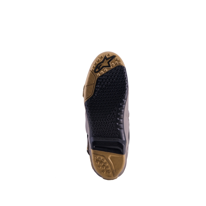 Topánky na motorku Alpinestars TECH 10 limitovaná edícia AIR GOLD hnedo zlaté