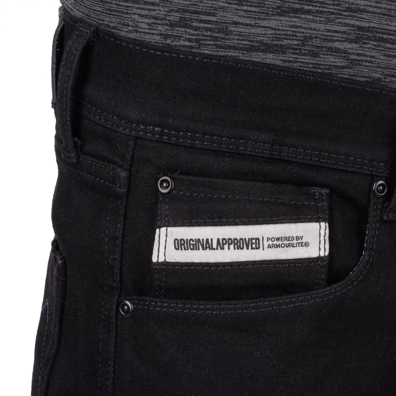 Džínsy na motorku Oxford Original Approved Tailor AA čierne