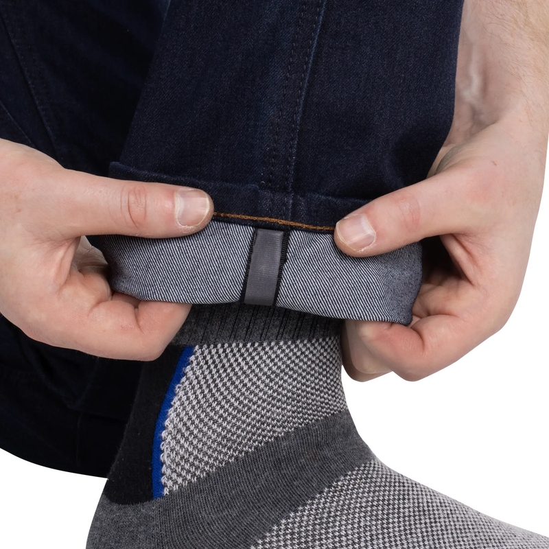 Predĺžené džínsy na motorku Oxford Marshal AAA Slim Fit čierne