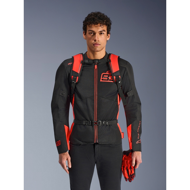 Batoh Alpinestars AMP-3 MM93 červeno fluo-červeno-čierny 17 l