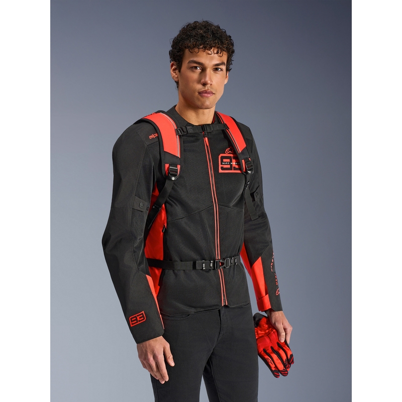 Batoh Alpinestars AMP-3 MM93 červeno fluo-červeno-čierny 17 l