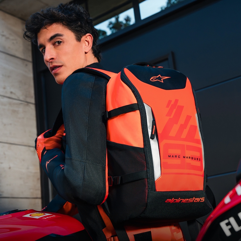 Batoh Alpinestars AMP-3 MM93 červeno fluo-červeno-čierny 17 l