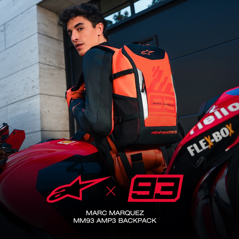 Batoh Alpinestars AMP-3 MM93 červeno fluo-červeno-čierny 17 l