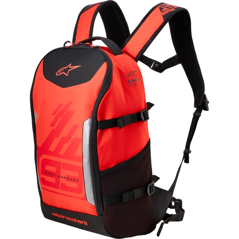 Batoh Alpinestars AMP-3 MM93 červeno fluo-červeno-čierny 17 l