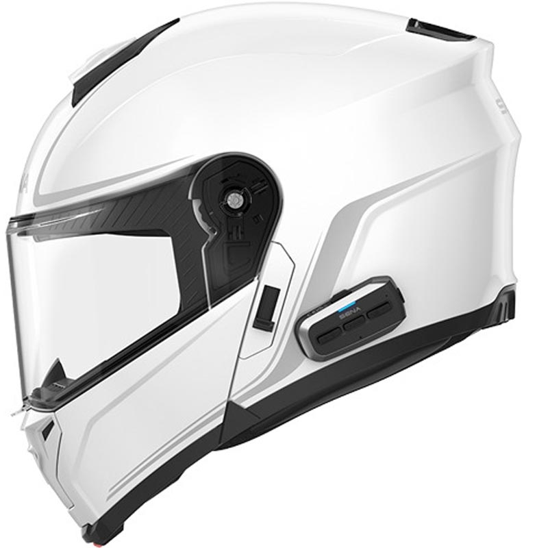 Výklopná helma na motorku s headsetom SENA Outrush 2 biela