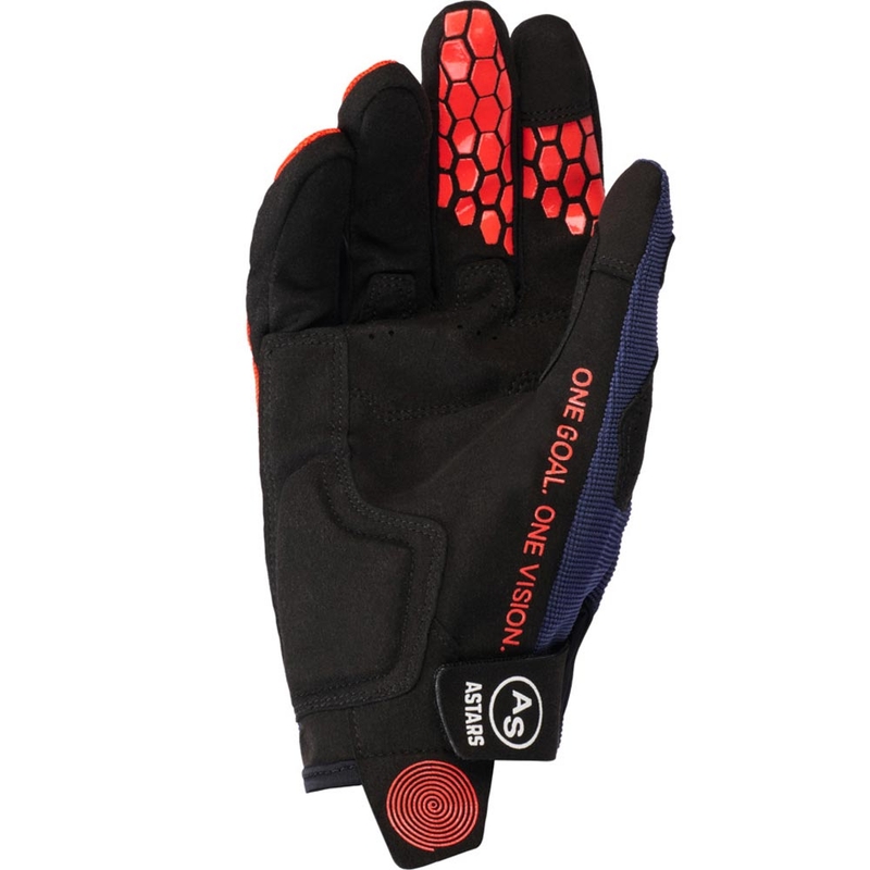 Motokrosové rukavice Alpinestars PRO-DURA modro-oranžovo-biele