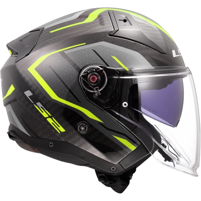 Otvorená prilba na motorku LS2 OF603 Infinity II C Urus fluo žltá