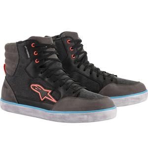 Topánky na motorku Alpinestars J-6 Waterproof čierno-antracitovo-svetlo modré