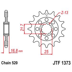 Reťazové koliečko JT JTF 1373-16 16T, 520