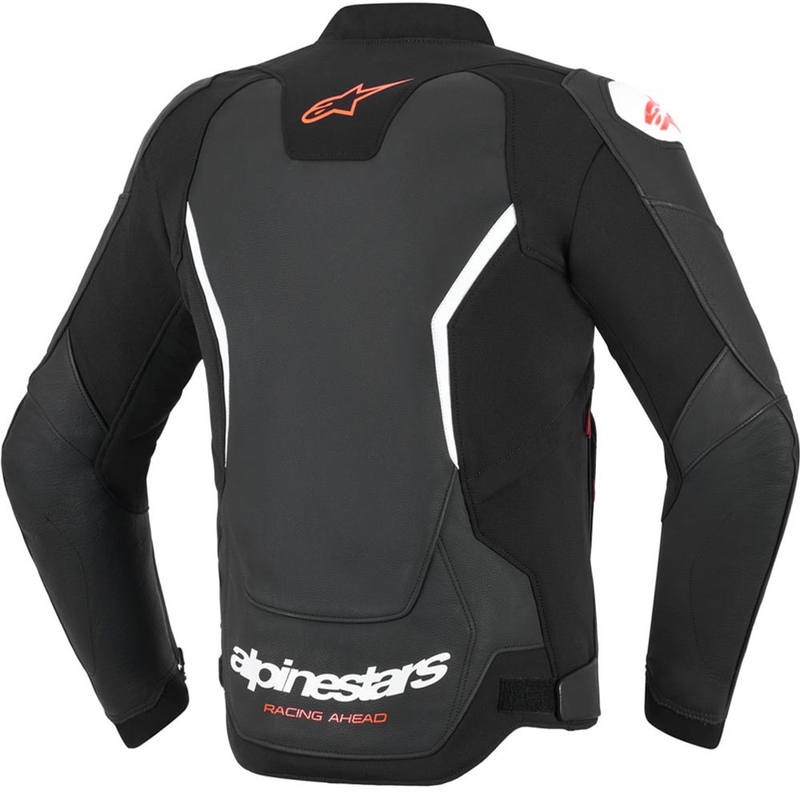 Kožená bunda na motorku Alpinestars GP Force V2 čierno-bielo-červená