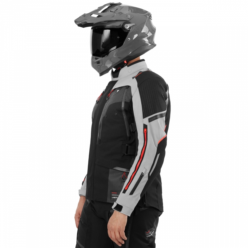 Bunda na motorku Shima Hero 3.0 šedo-červená