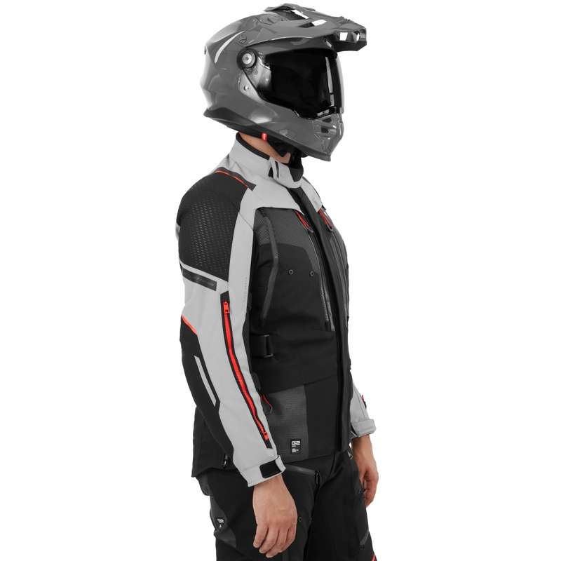 Bunda na motorku Shima Hero 3.0 šedo-červená