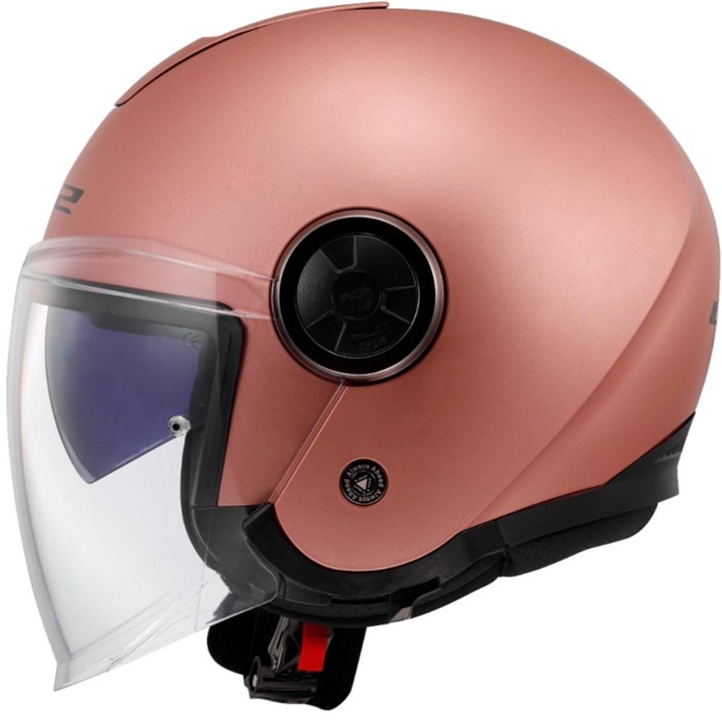 Otvorená prilba na motorku LS2 OF620 Classy Solid matná zlato-ružová