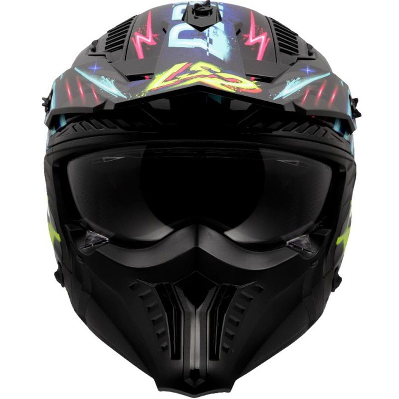 Trial helma na motorku LS2 OF606 Drifter Rayz čierno-modrá