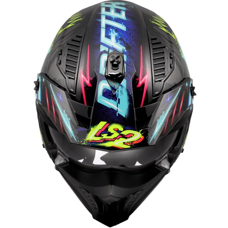 Trial helma na motorku LS2 OF606 Drifter Rayz čierno-modrá