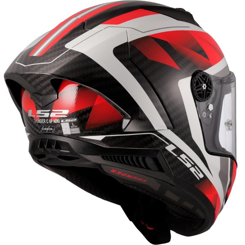Integrálna helma na motorku LS2 FF805 Thunder C GP Aero Raute bielo-červená